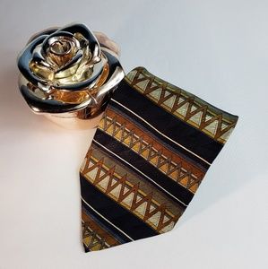 Z INC. Men's necktie zig zag stripe pattern